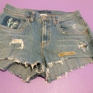 Slouchy denim shorts